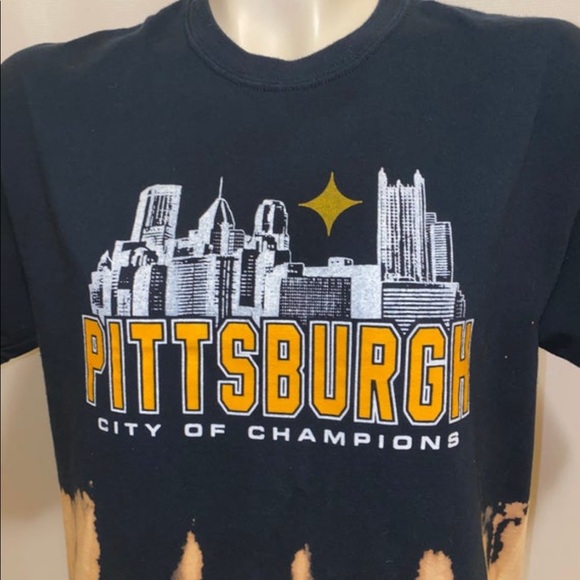 *CUSTOM DYED PITTSBURGH STEELERS TSHIRT - Picture 2 of 4